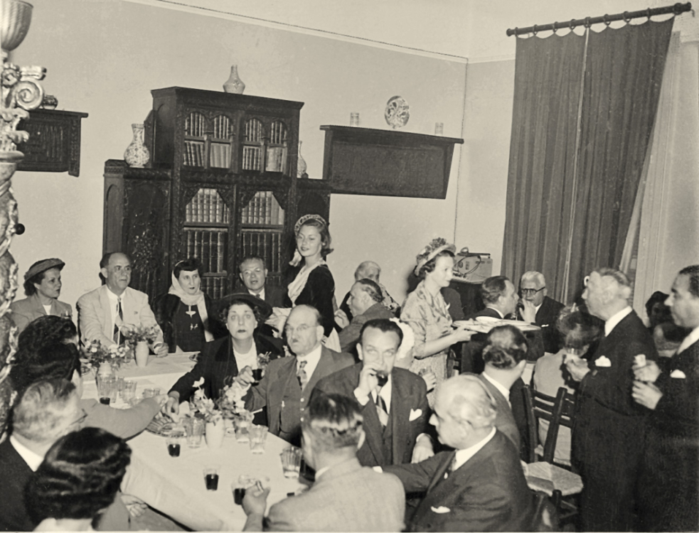 Reception in honour of members of the American Hellenic Educational Progressive Association at the LtE in 1950. Historical Archives of the LtE