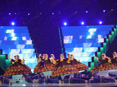 Η Χορευτική Ομάδα στον ημιτελικό της Eurovision τον Μάιο του 2006. Φωτ. Αμ. Μάρκατζη