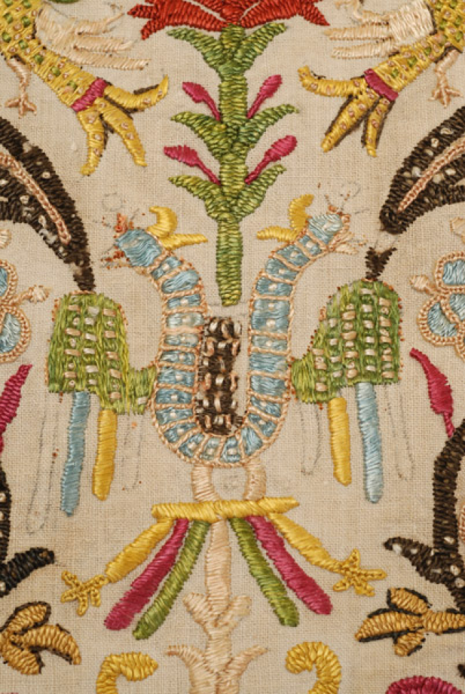Detail of the embroidery, double-headed eagle
