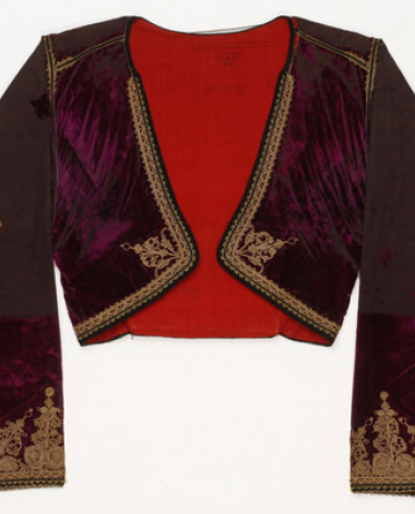 Kamizoli, velvet gold embroidered jacket