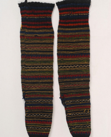 Porpats, pair of knitted stockings