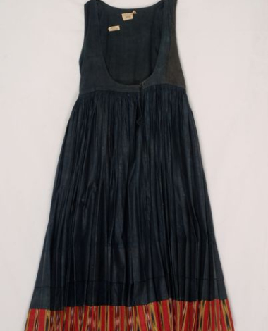 Dark coloured sleeveless foustani (dress) from Psara