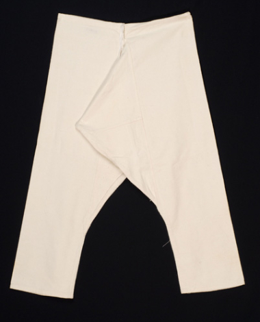 Sourelo, white tight dimity trousers 