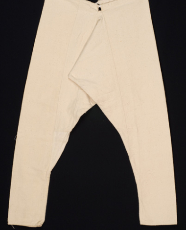 Sourelo, white tight dimity trousers 