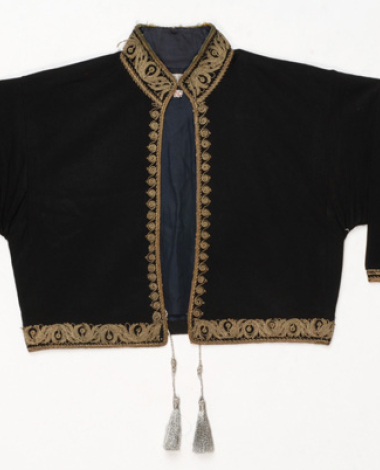 Chryssokontosso, sleeved jacket decorated with terzidiko (gold tailored) embroidery 
