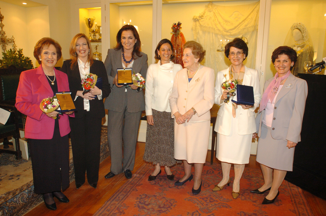 Από την εκδήλωση βράβευσης τεσσάρων γυναικών σε θέσεις εξουσίας το 2005