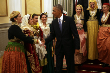 Από την επίσημη υποδοχή του τότε Προέδρου των ΗΠΑ Μπαράκ Ομπάμα το 2016
