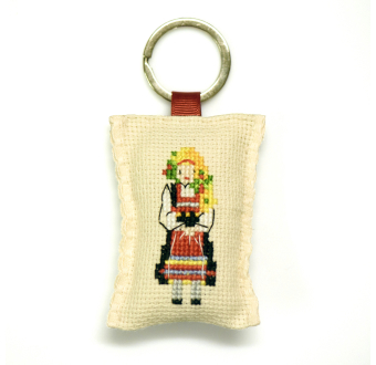 Key holder with embroidery