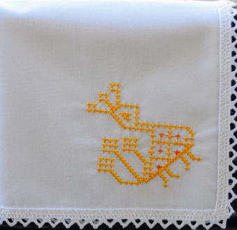 Handkerchief "Peacock"