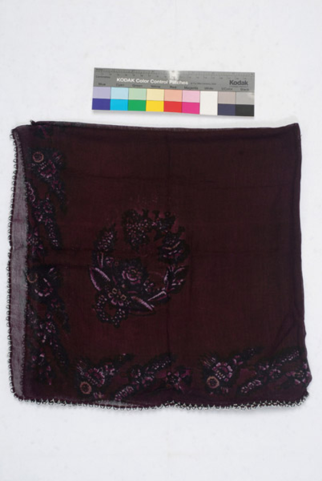 Detail of the printed decoration at the xolouri (side), small vegetal motifs
