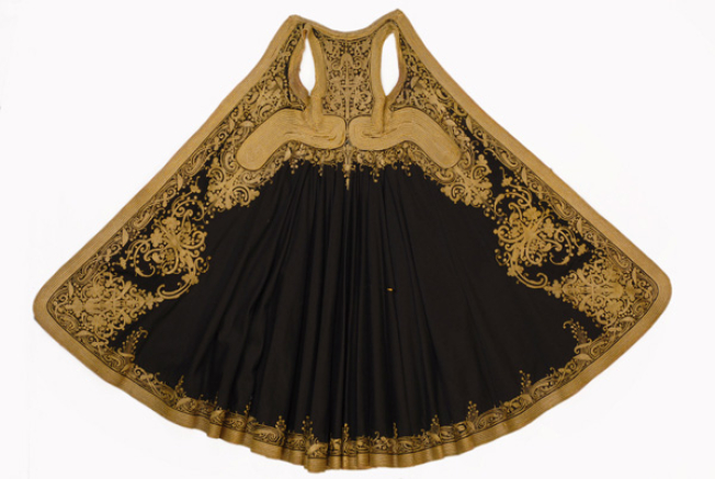 Women's sleeveless, festive overcoat decorated with terzidikos (gold tailored) embroidery