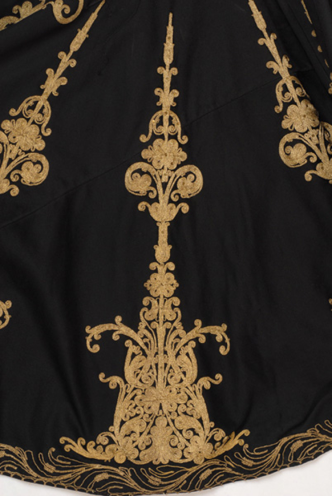 Detail of terzidikos (gold tailored) embroidery at the back