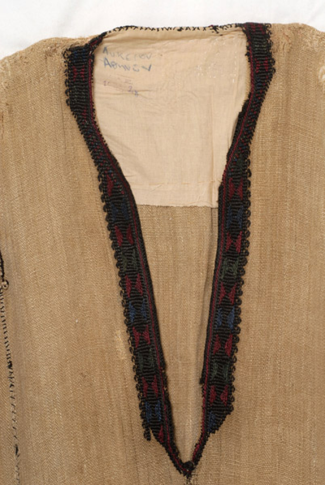 Plastron, detail of the decoration with the logadia