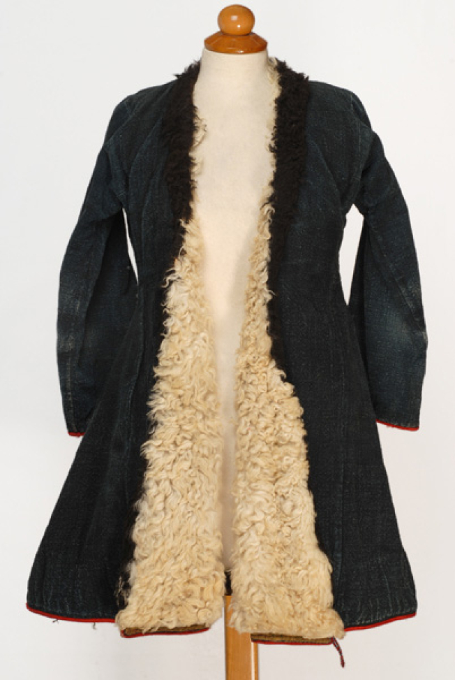 Gouna, sleeved, fur lined cotton overcoat