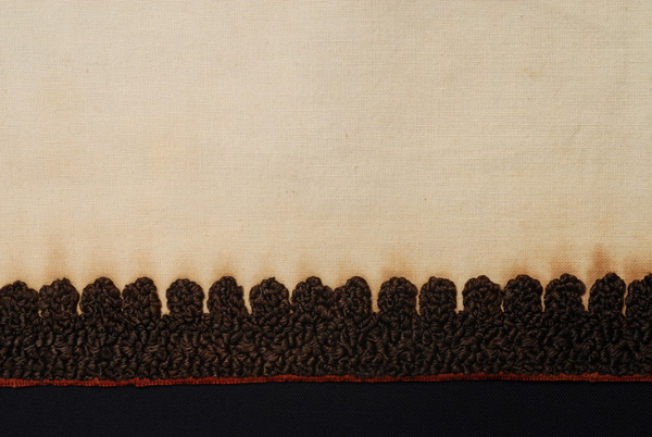 Detail of the embroidered, peripheral decoration with mitouni