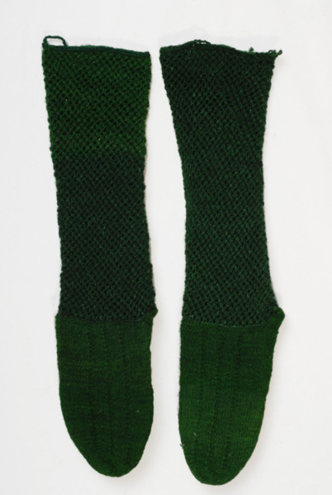 Sarakatsanian socks. Tsourapia joined with the patounes