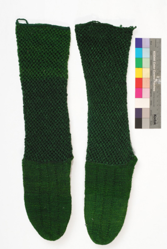 Sarakatsanian socks. Tsourapia joined with the patounes
