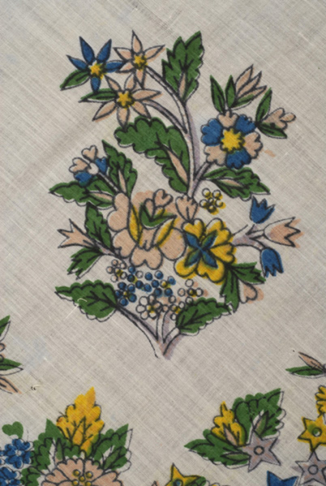Detail of the printed decoration