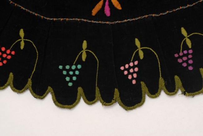 Podolourida made of the apron black velvet with similar embroideries
