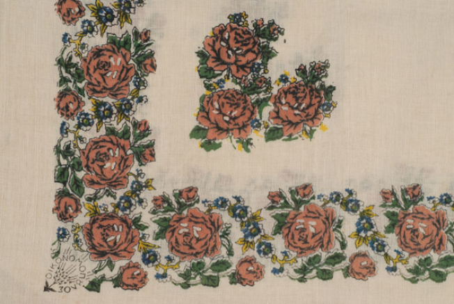 Detail of the decoration, edging and interior edge with vegetal decoration, "rose", from the Dodecanese