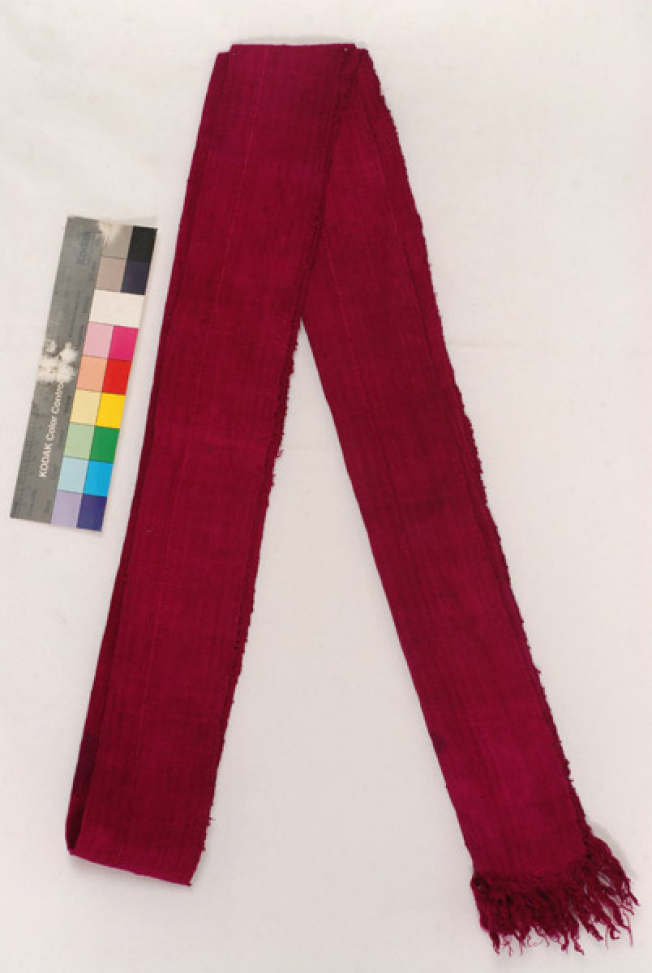Silk plain coloured sash with fringed edge