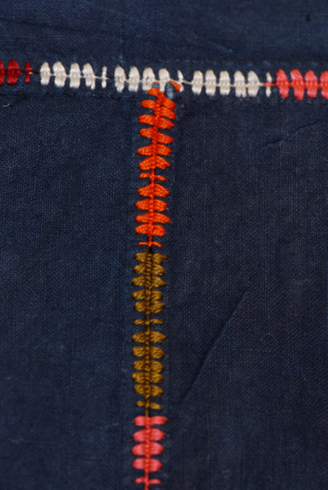 Sleeve, detail of the joint with the bodice