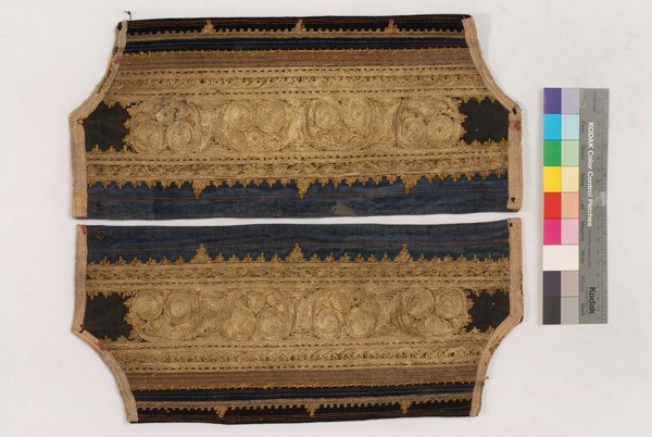 Manikoulia, gold embroidered bridal oversleeves