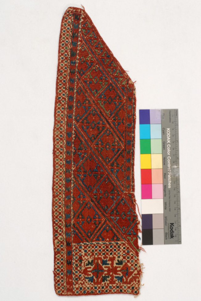Part of the embroidered plastron 