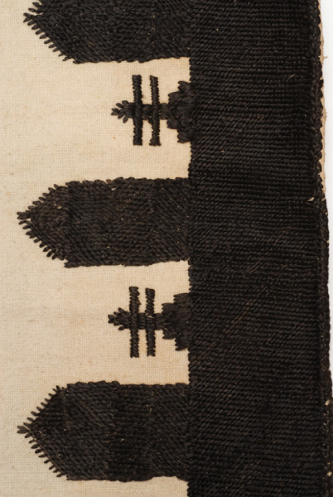 Detail of the embroidered decoration
