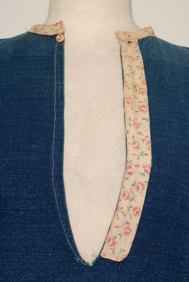 Detail of the decoration, limaria decorated with calico