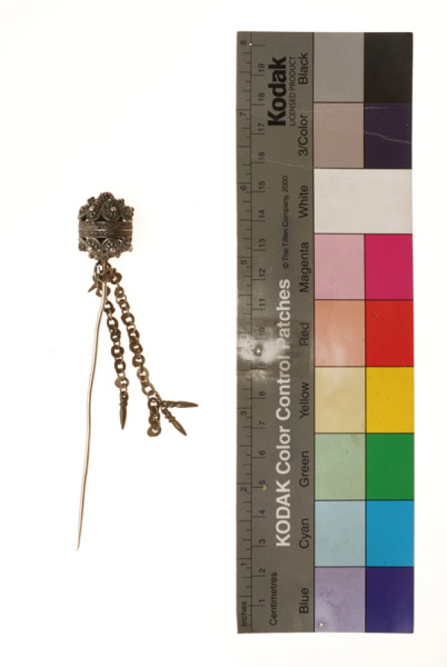 Trifourenia silver kombovelona, head ornament with metal pendants