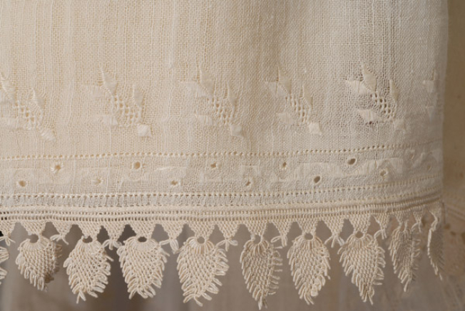 Embroidery and lace of the border