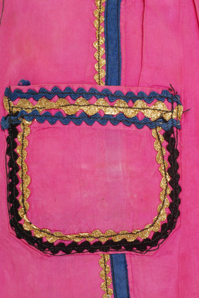 Upper right, small applique pocket