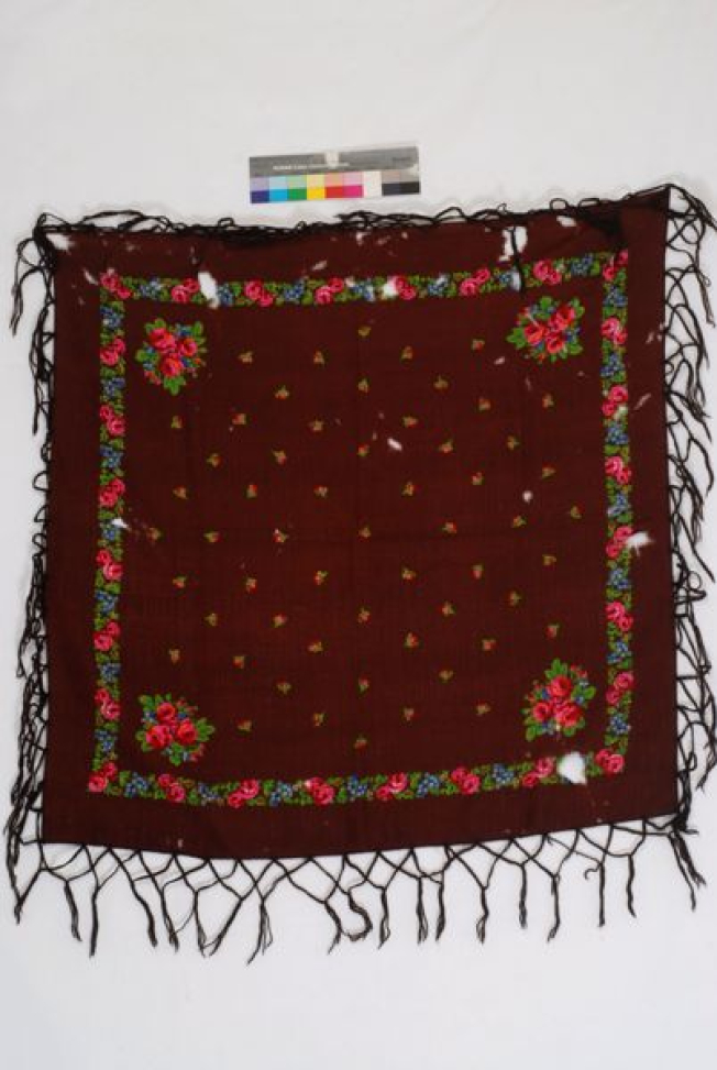 Giasma tsemberi, printed head kerchief worn by middle-aged women