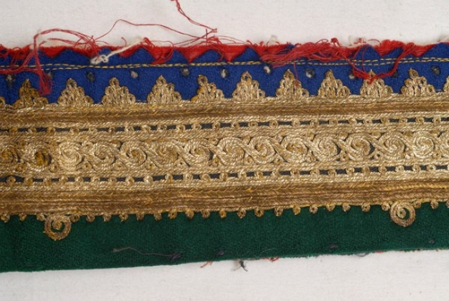 Border, detail of the gold embroidery
