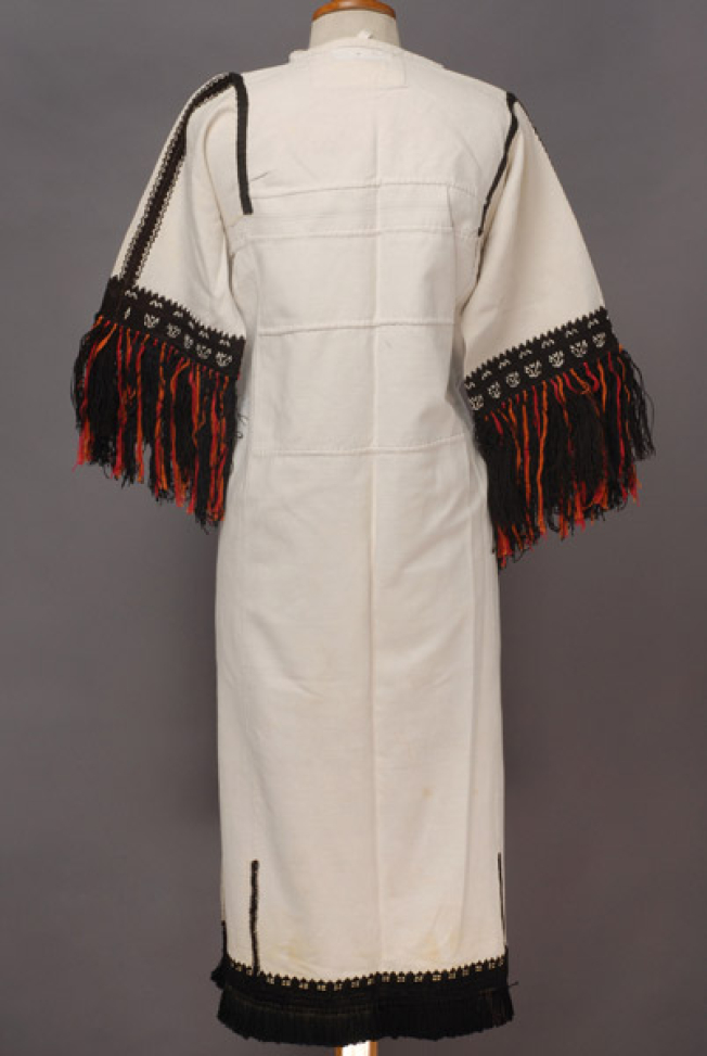 White cotton chemise, back
