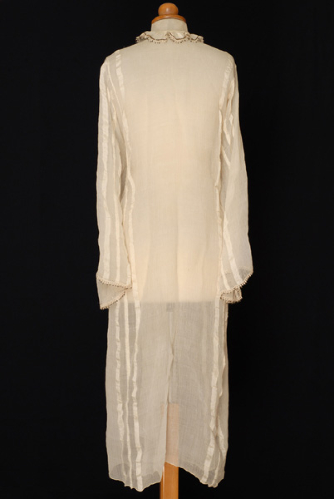 Selvage edged silk chemise, back