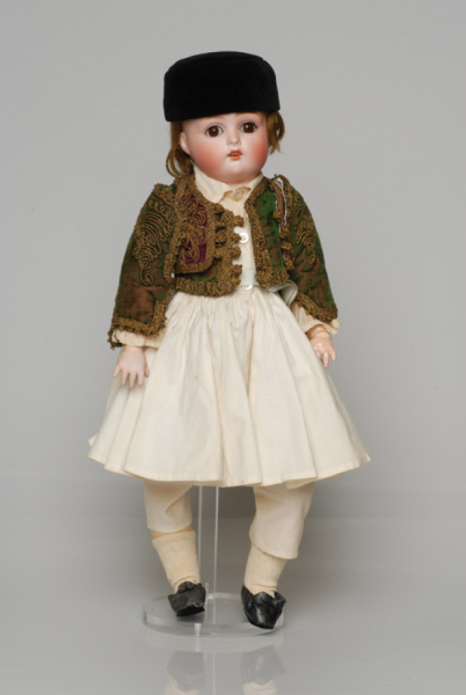 Porcelain doll, in the Evzone costume, from the doll's collection of Queen Olga 