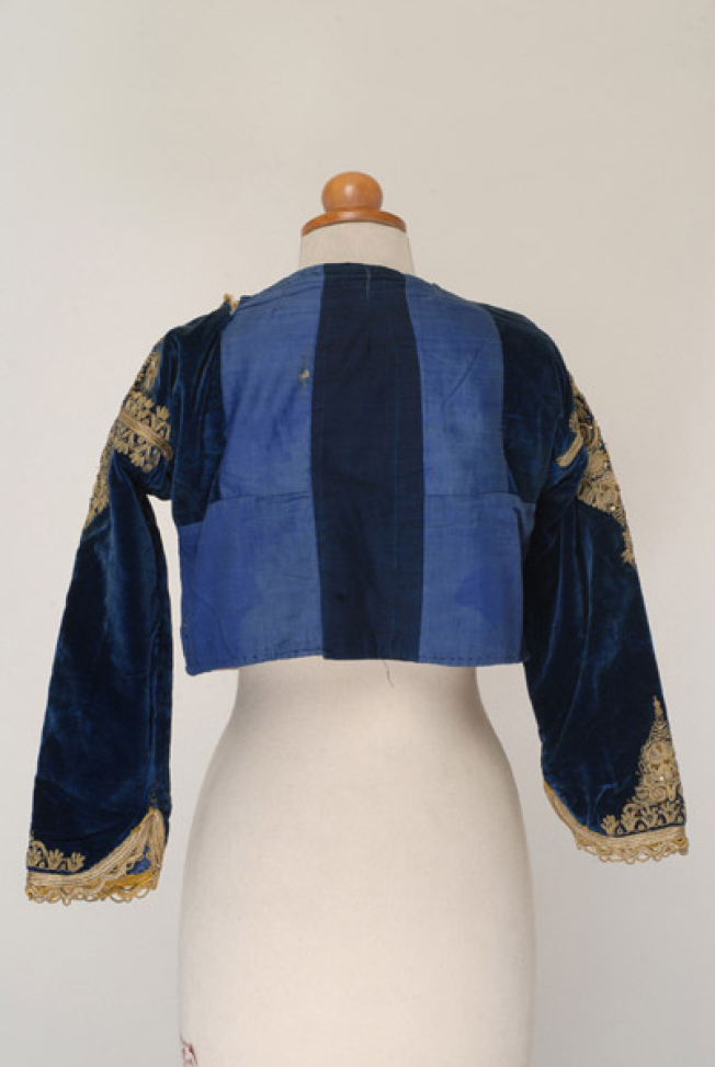 Deftero zipouni with embroidery lale, back