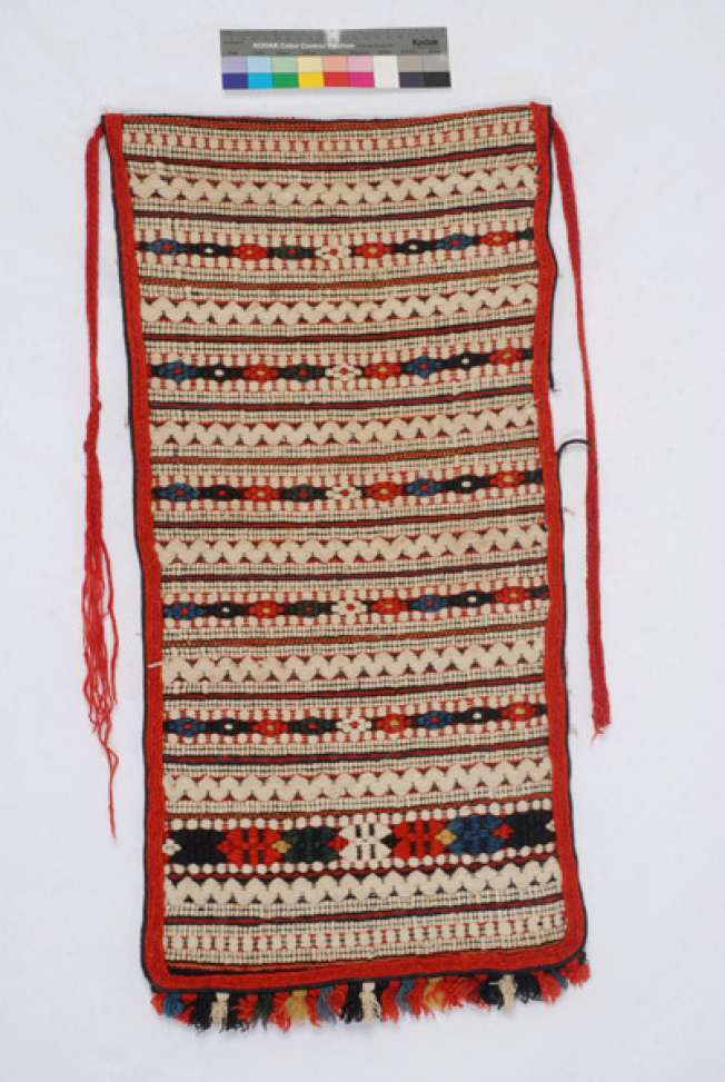Pode barde or pode nouserise, bridal grammeni (loom embroidered) podhia (apron)