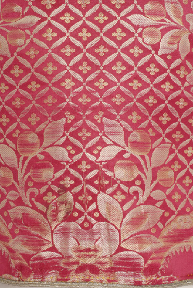 Detail of brocaded fabric
