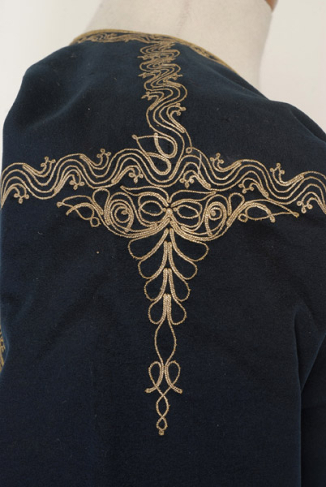 Detail of the decoration, terzidiko embroidery on the shoulder