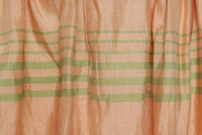 Detail of the embellished decoration with horizontal stripes