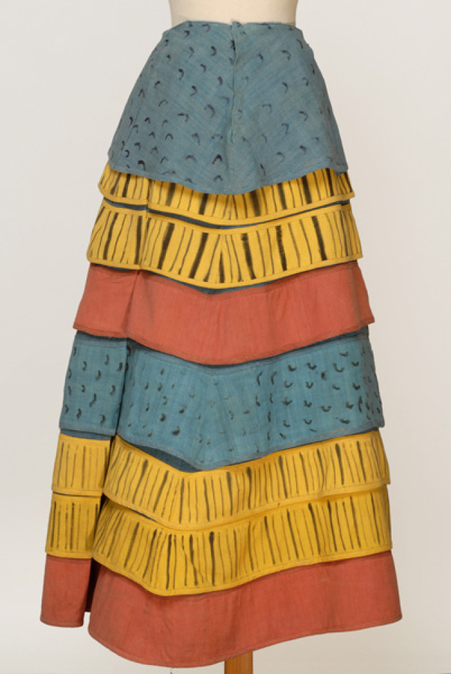 Skirt from the costume of Goddess of Snakes' retinue, back