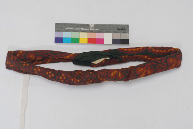 Tsaki, fabric printed strap, headdress accessory