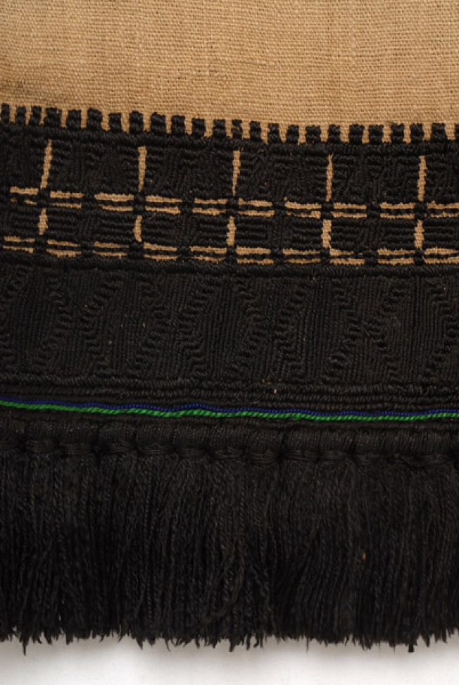 Border, detail of the decoration with geometric and stylized vegetal motif