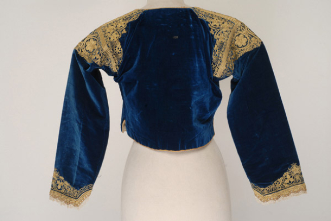 Deftero zipouni with embroidery lale, back