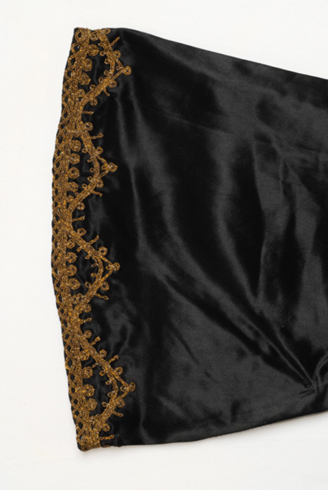 Detail of the terzidiki decoration at the hem of the sleeve