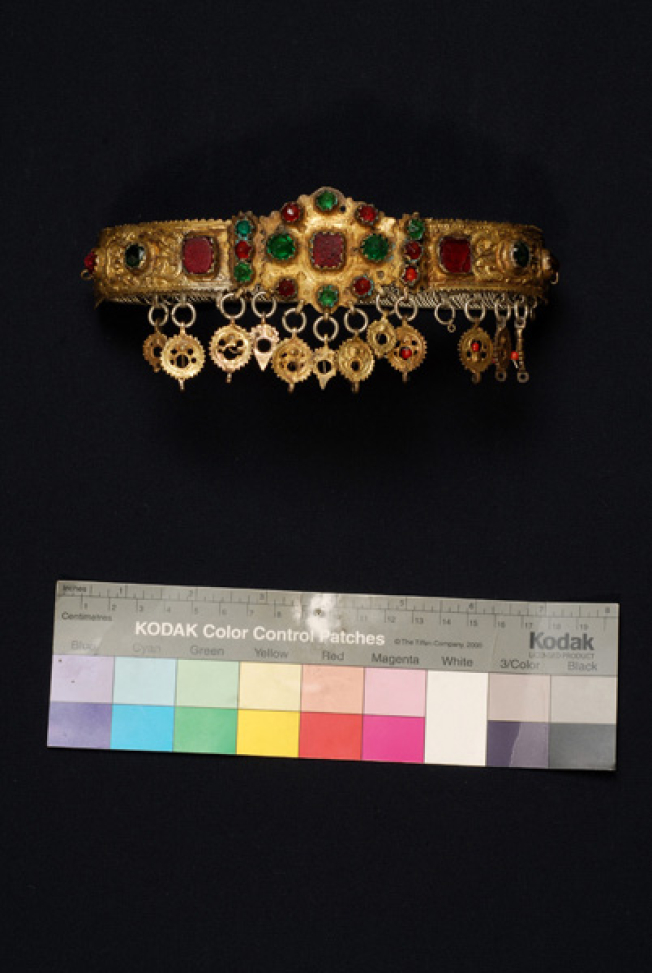 Assimoyordano, silver filigree netting with semi-precious stones and various suspended elements (Macedonia, Thrace)