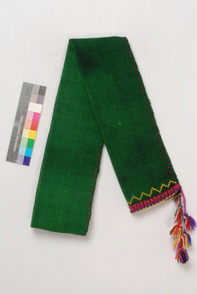 Dimeten poias, green, woven sash